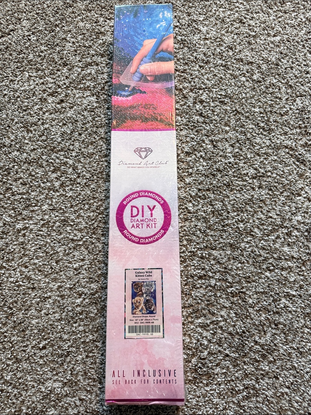 Diamond Art Club Kit- Sparkling Big Cats- Multicolor